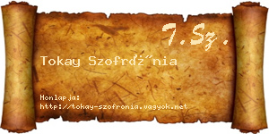 Tokay Szofrónia névjegykártya